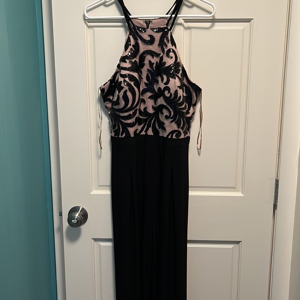 Black and Tan Elegant Jumpsuit